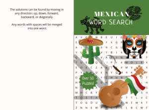Paperback Cover Mexican WS x Word Search X pages Bleed CMYK